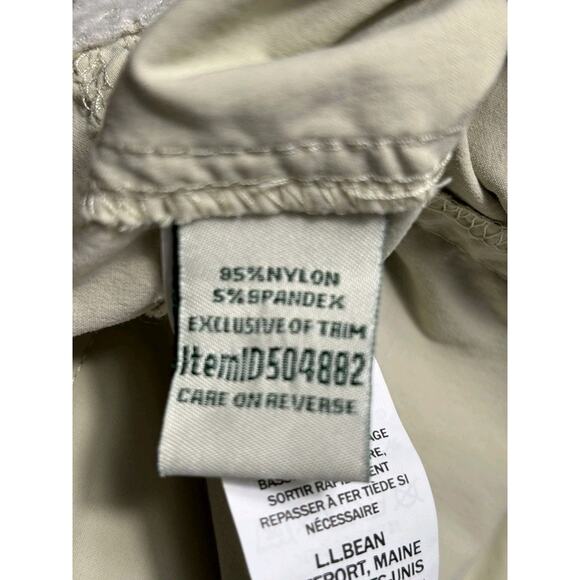LL Bean Chino Khaki Shorts Womens Plus size 20W High Rise Nylon Blend - Picture 4 of 8